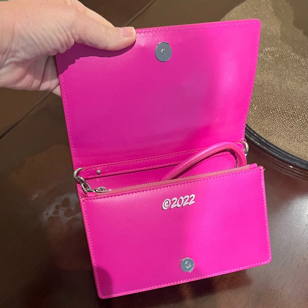 NWT OFF WHITE Made in Italy evening bag, fuchsia - Picture 3 of 5
